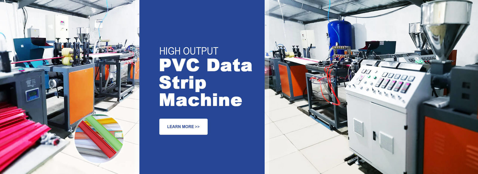 Ligne d'extrusion de profil de PVC